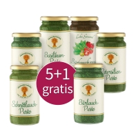 5 + 1 GRATUIT: Pesto d'herbes au choix 5 + 1 GRATUIT: Pesto d'herbes au choix